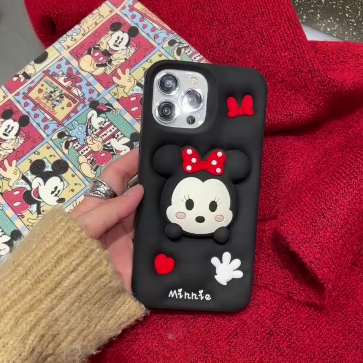 3D Cartoon Minnie Doll Grip Holder Pop Case